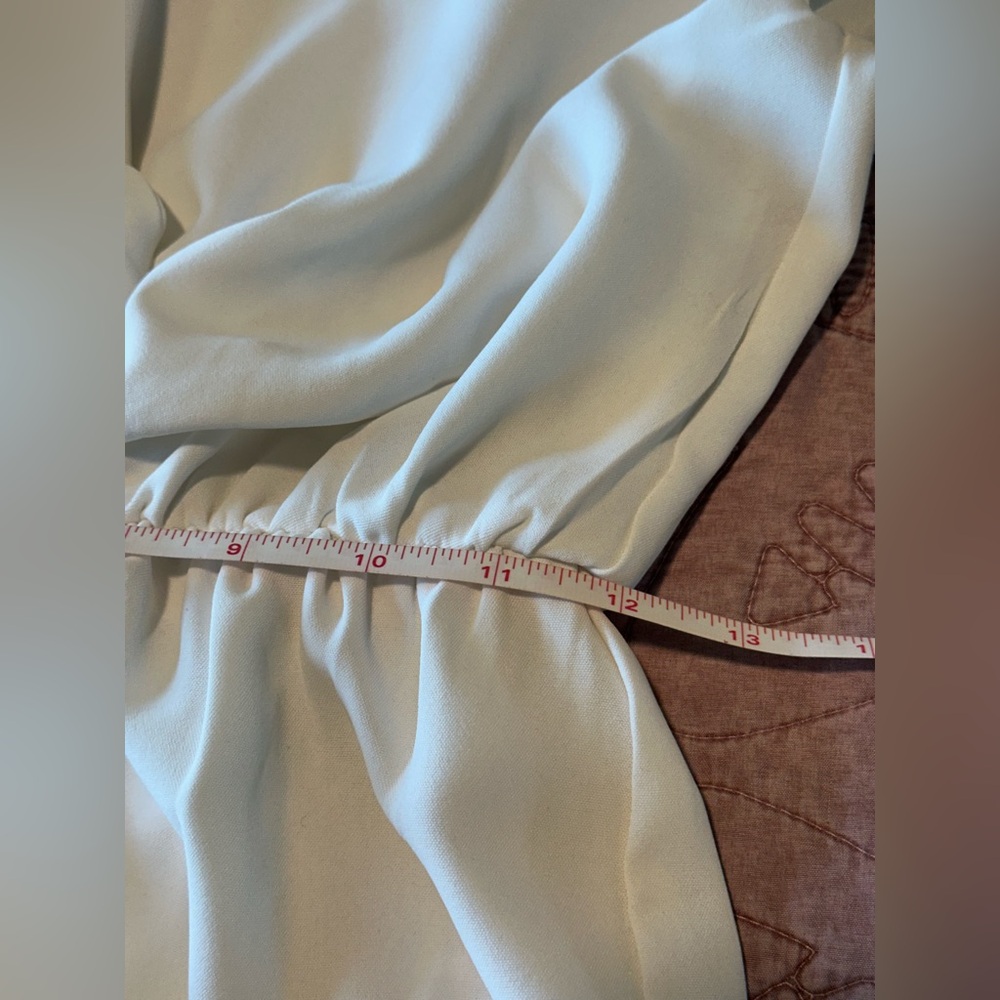 White Romper with Tie Front - Picture 7 of 16
